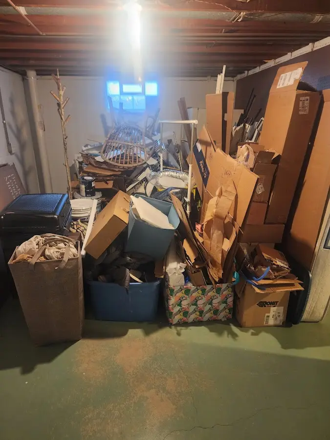 Roll-off dumpster container at job site for 8 Yard Dumpster Rental in Welcome